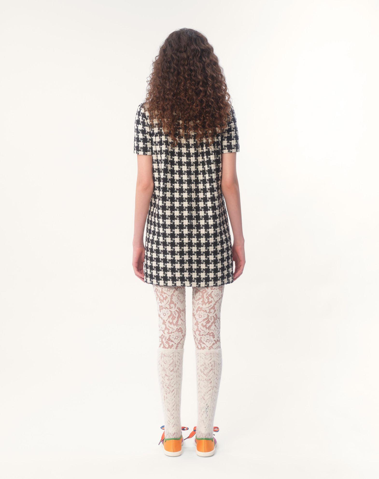 Embroidered Damier Light Tweed Short Dress Product Image