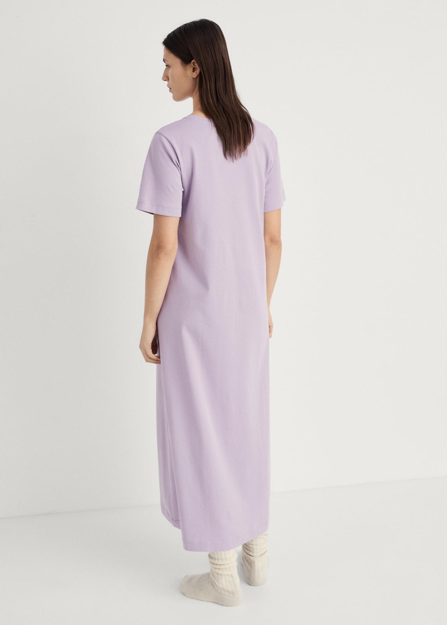 Plain cotton nightgown - Women | MANGO USA Product Image