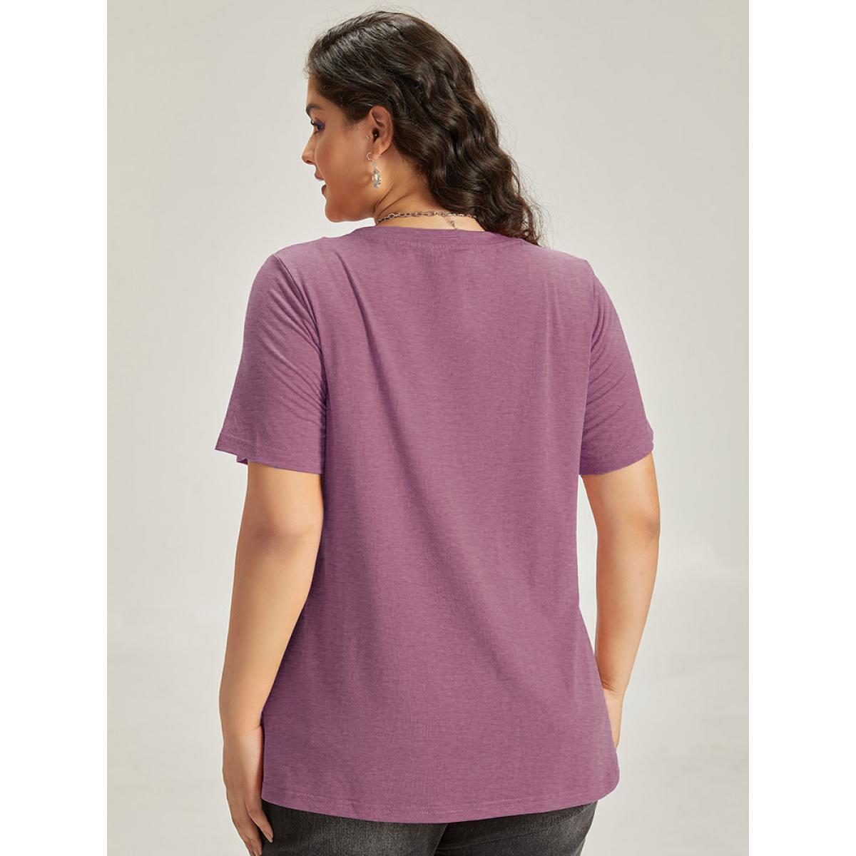 Plus Size Halloween Letter & Animals Crew Neck T-shirt DustyPink Women Casual Printed Halloween Festival-Halloween T-shirts BloomChic 10/M Product Image