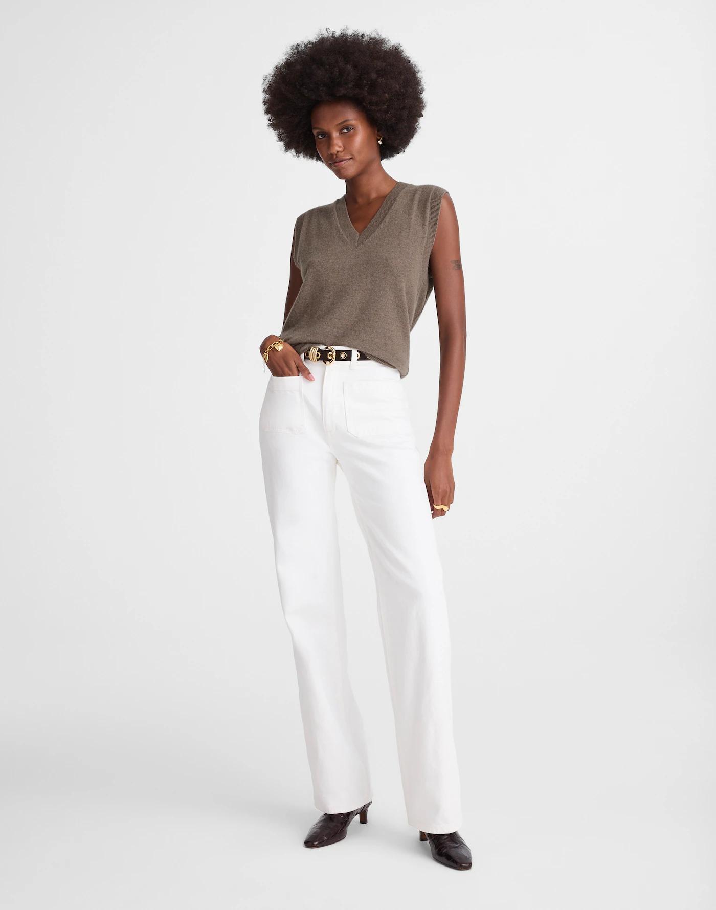 Cashmere V-Neck Sweater Vest Product Image