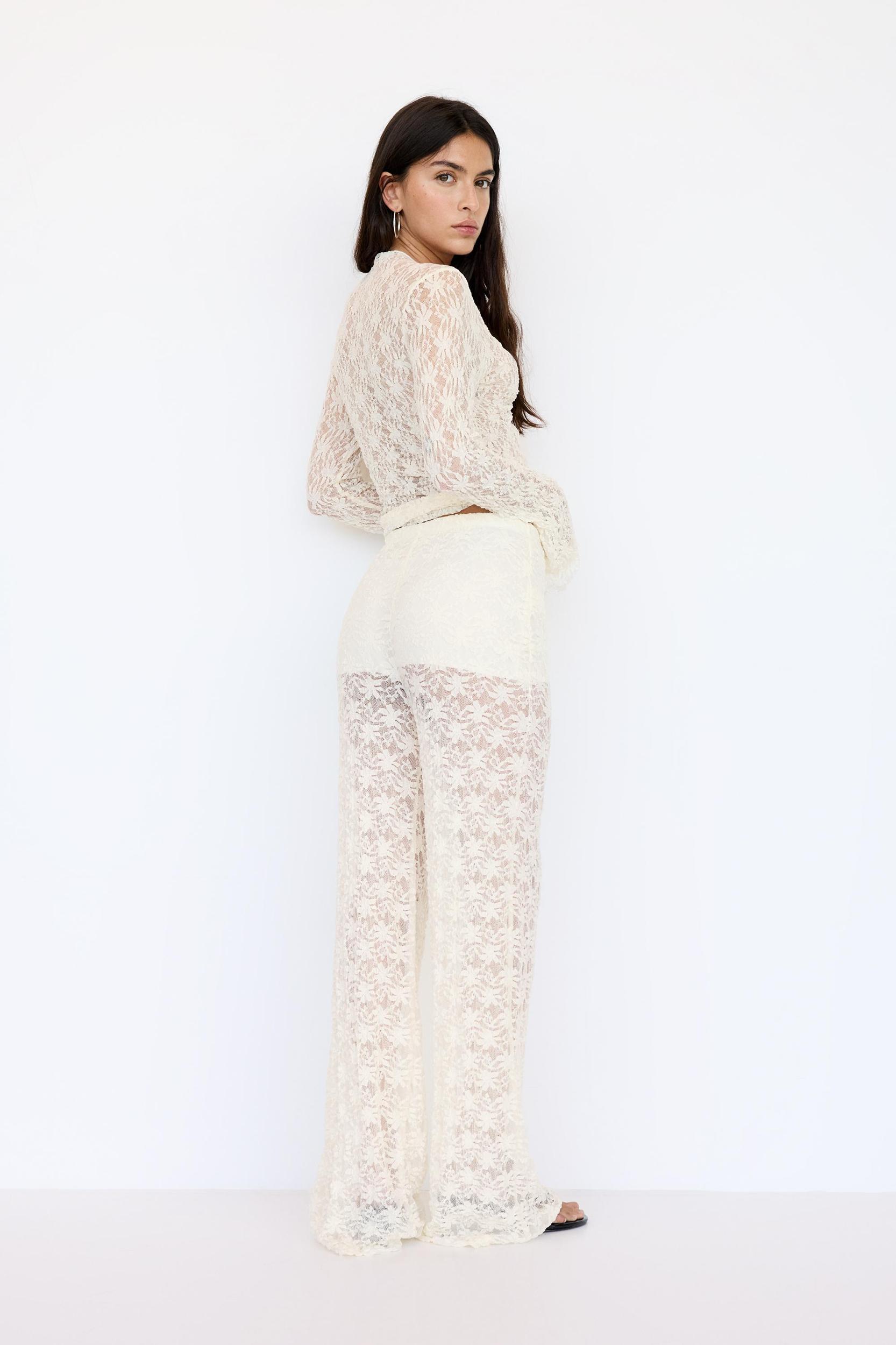 Straight fit lace pants Product Image