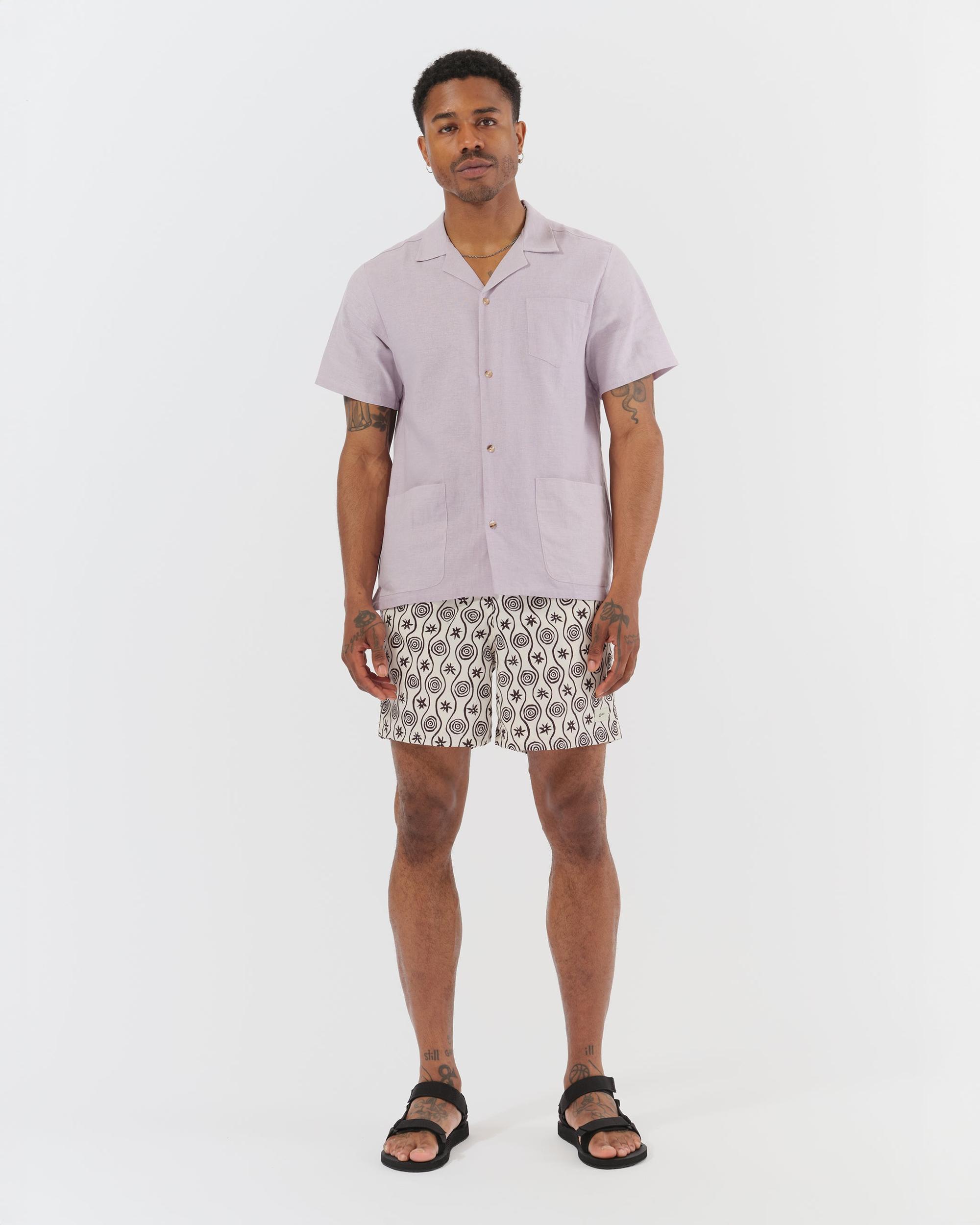 Lavender Linen Traveler Shirt Product Image