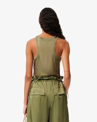 Slim Fit Fluid Satin Tank Top Product Image