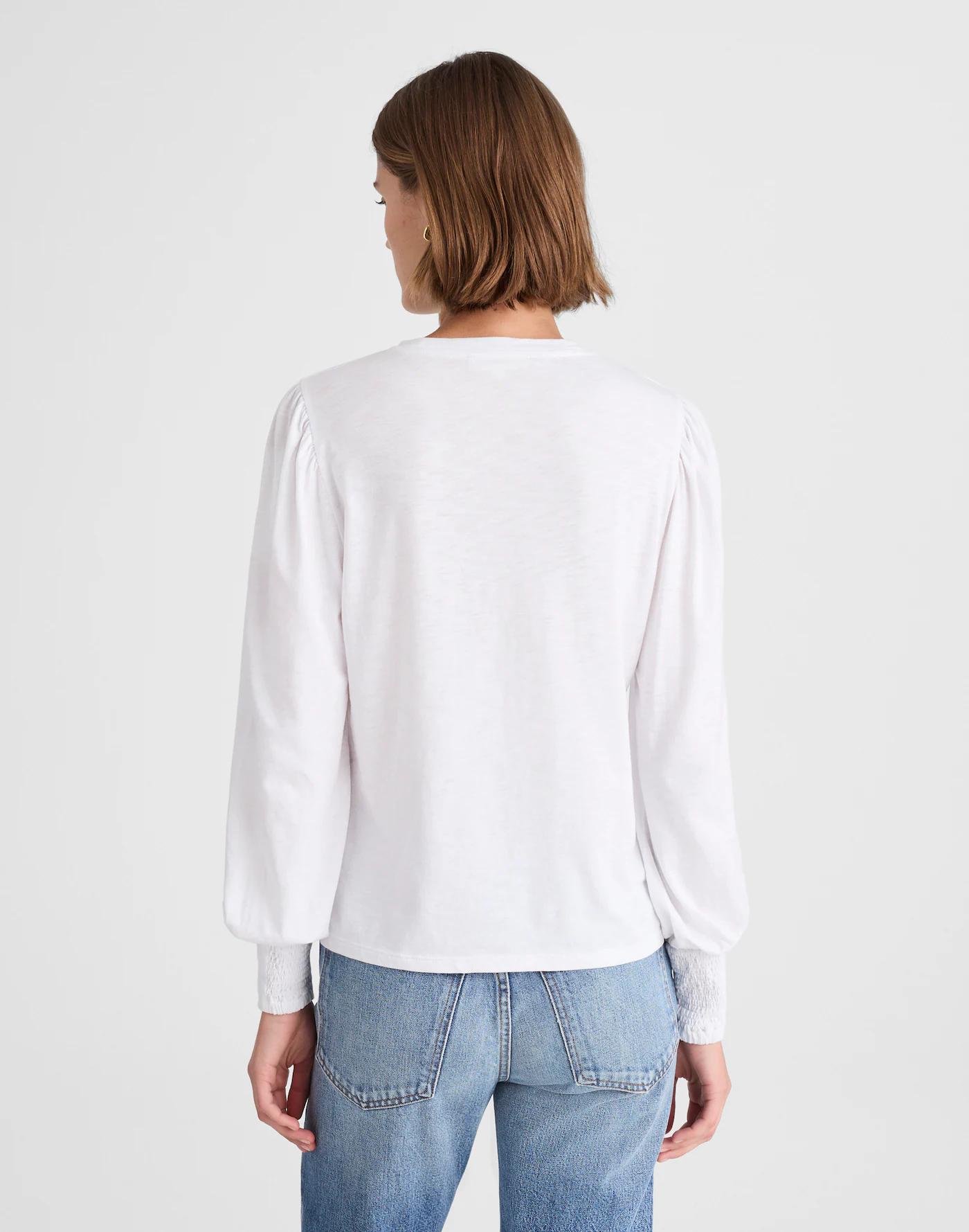 Smocked Long-Sleeve Top Product Image