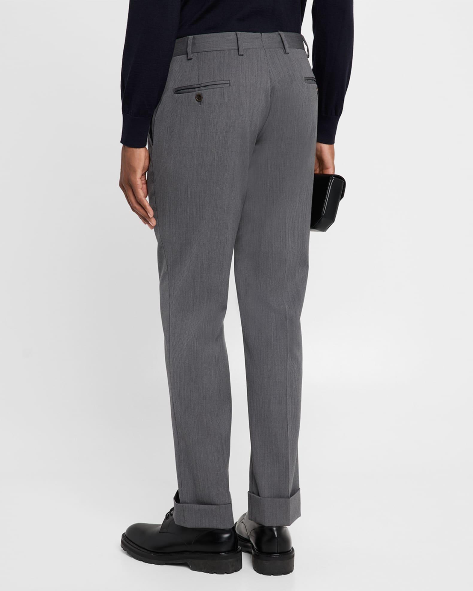 Men's Wool Tonal Stripe Trousers Product Image