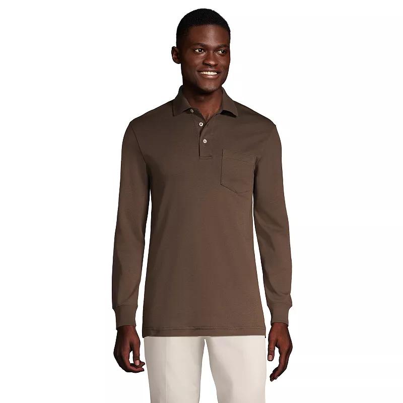 Men's Lands' End Classic-Fit Super Soft Supima Pocket Polo,  Product Image