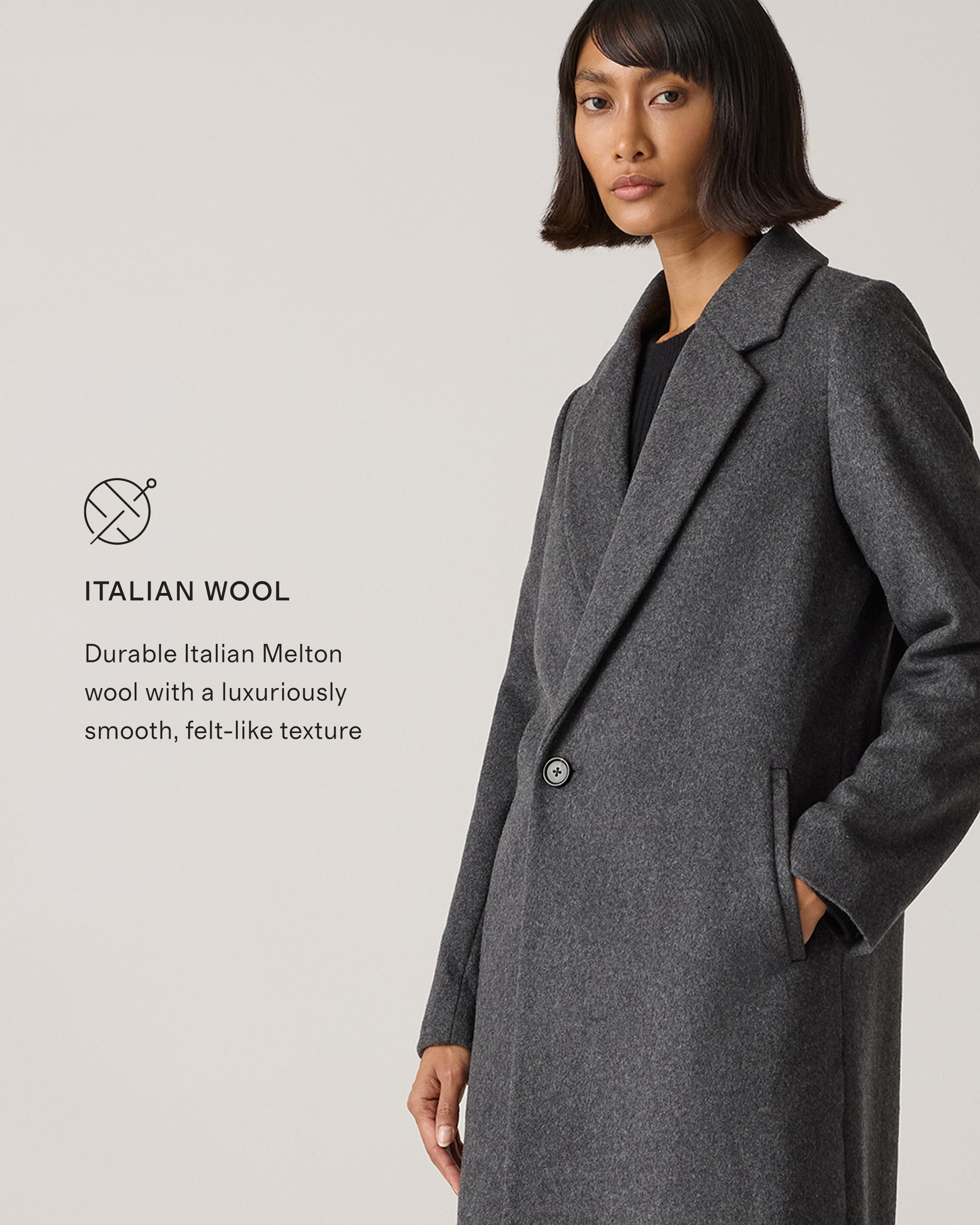 Quince | Women's Italian Wool Classic Single-Breasted Coat Wool/Nylon Product Image