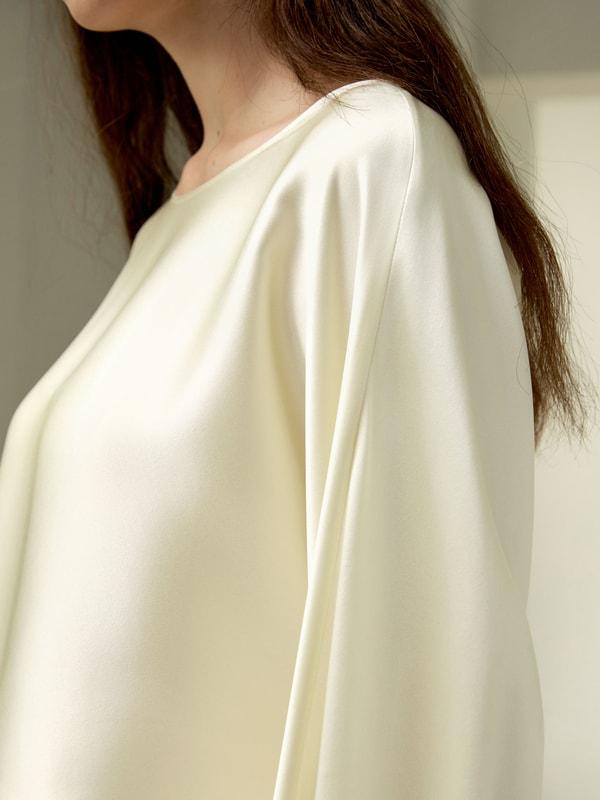 LILYSILK Silk Blouse Women - Midnight Blue Mulberry Silk - Perfect for Work Or Casual Round Neckline Tops S Product Image