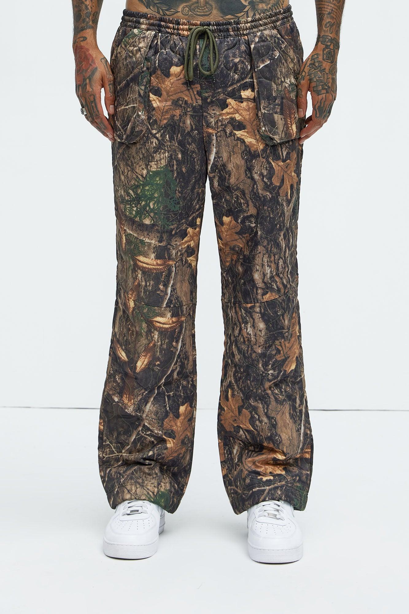 Out Of Here Straight Quilted Pants - Camouflage Product Image