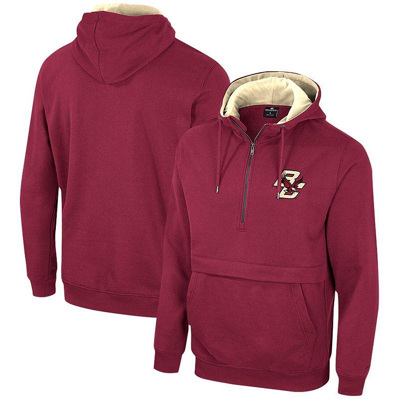 Men's Colosseum Maroon Boston College Eagles Team Half-Zip Pullover Hoodie,  Product Image