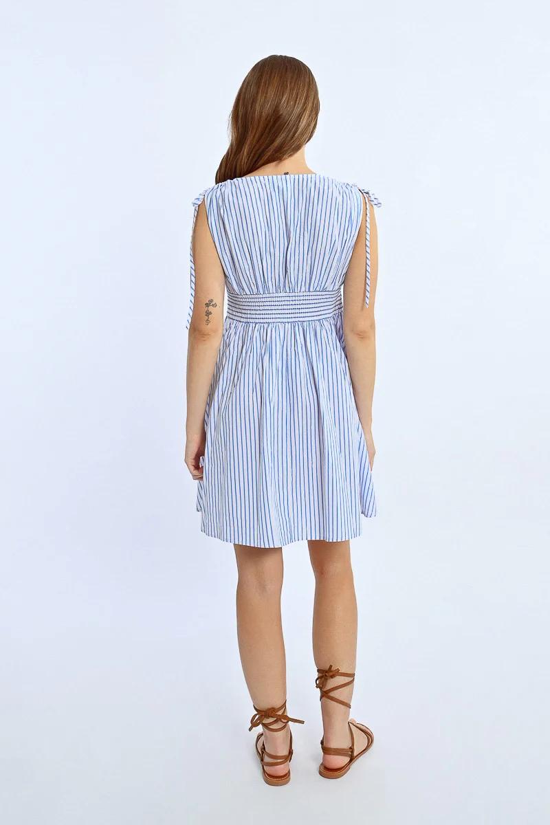 Short Iridescent Striped Dress Product Image