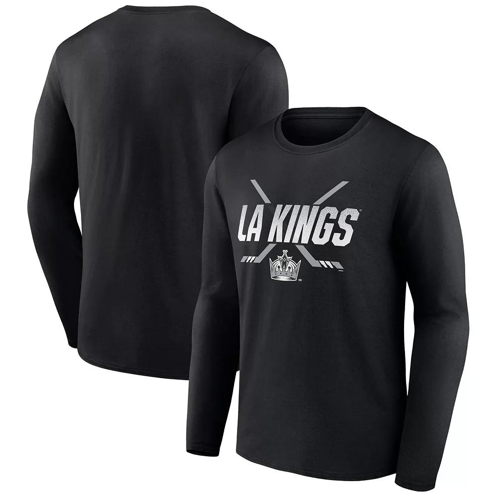 Men's Fanatics Black Los Angeles Kings Covert Long Sleeve T-Shirt, Size: Small, Kgs Black Product Image