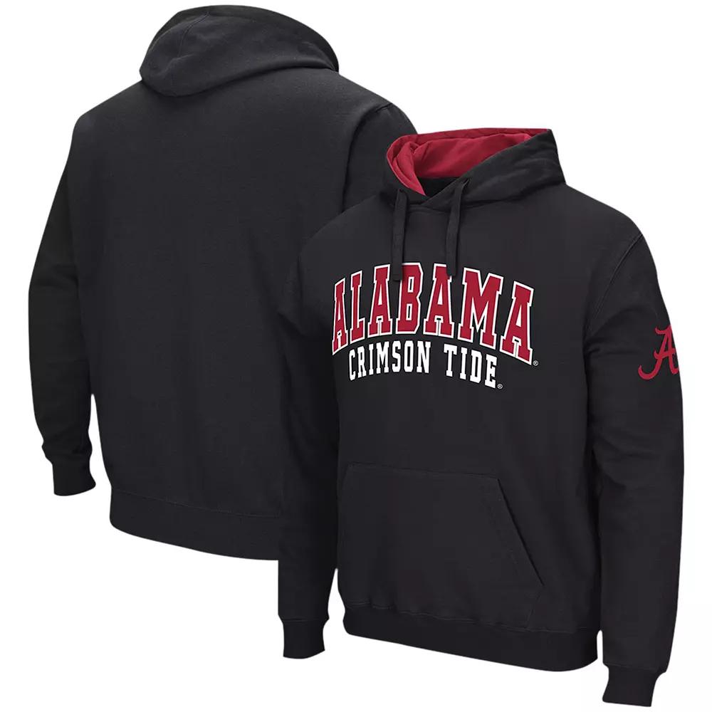 Men's Colosseum Black Alabama Crimson Tide Double Arch Pullover Hoodie,  Product Image