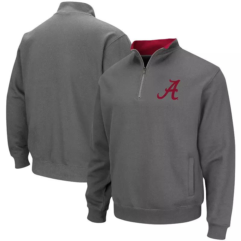 Men's Colosseum Charcoal Alabama Crimson Tide Tortugas Logo Quarter-Zip Pullover Jacket,  Product Image
