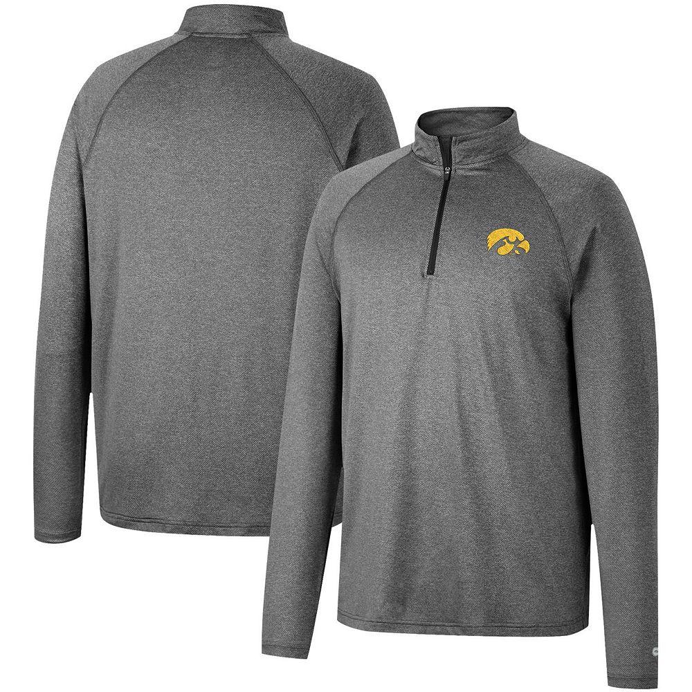 Men's Colosseum Heathered Gray Oklahoma Sooners Earth First Raglan Quarter-Zip Windshirt, Size: Medium, Grey Product Image