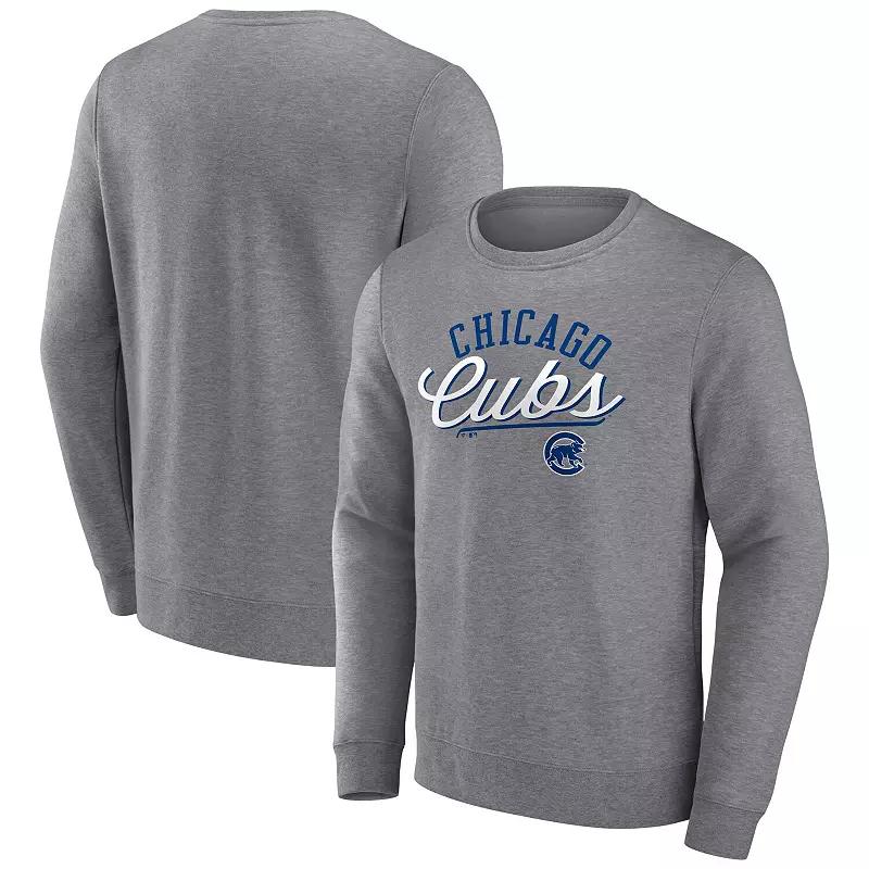 Men's Fanatics Branded Heather Gray Washington Nationals Simplicity Pullover Sweatshirt,  Product Image