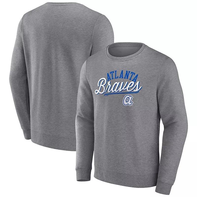 Men's Fanatics Branded Heather Gray Atlanta Braves Simplicity Pullover Sweatshirt,  Product Image