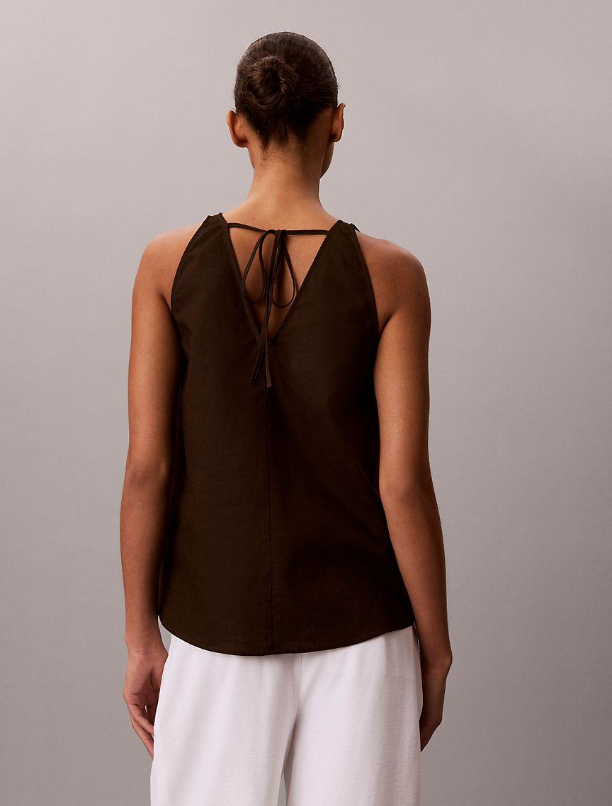 Linen Blend Sleeveless Top Product Image