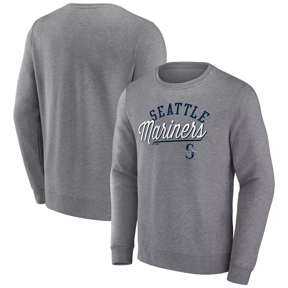 Men's Fanatics Branded Heather Gray Seattle Mariners Simplicity Pullover Sweatshirt,  Product Image