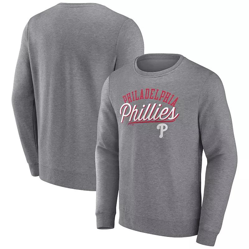 Mens Fanatics Branded Heather Gray Philadelphia Phillies Simplicity Pullover Sweatshirt Product Image
