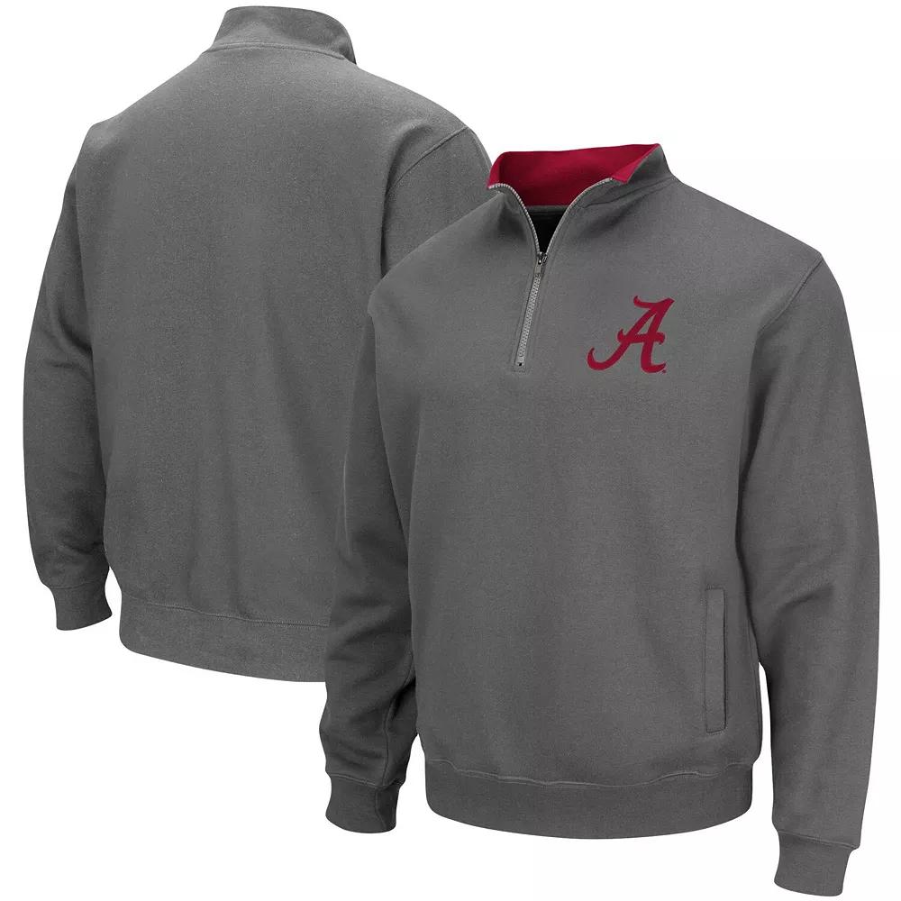 Men's Colosseum Charcoal Alabama Crimson Tide Tortugas Logo Quarter-Zip Pullover Jacket,  Product Image