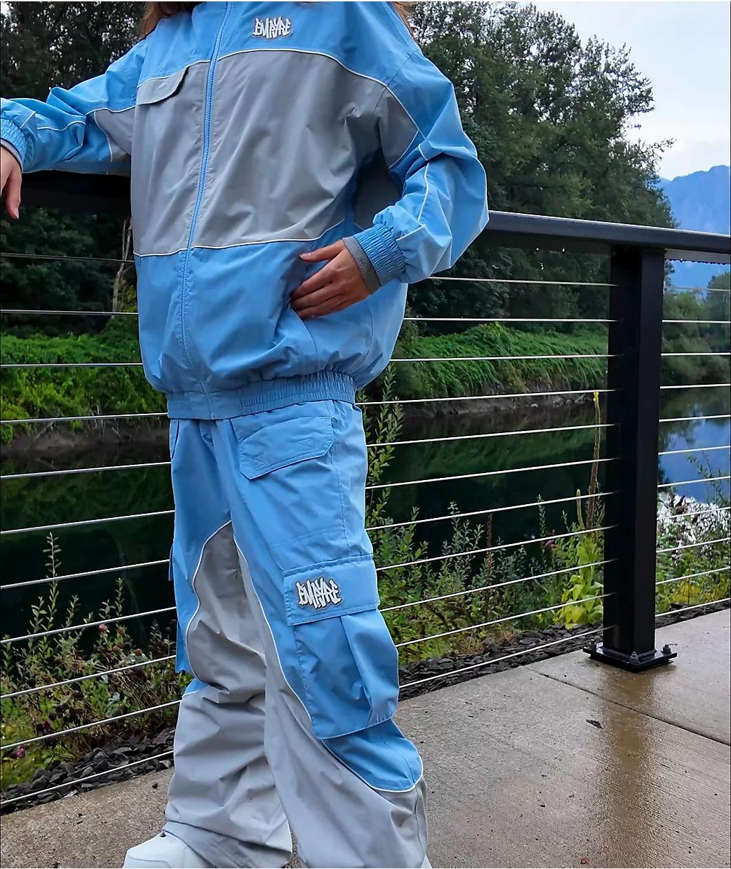 Empyre Lucky Duck Blue & Grey Snowboard Pants Product Image