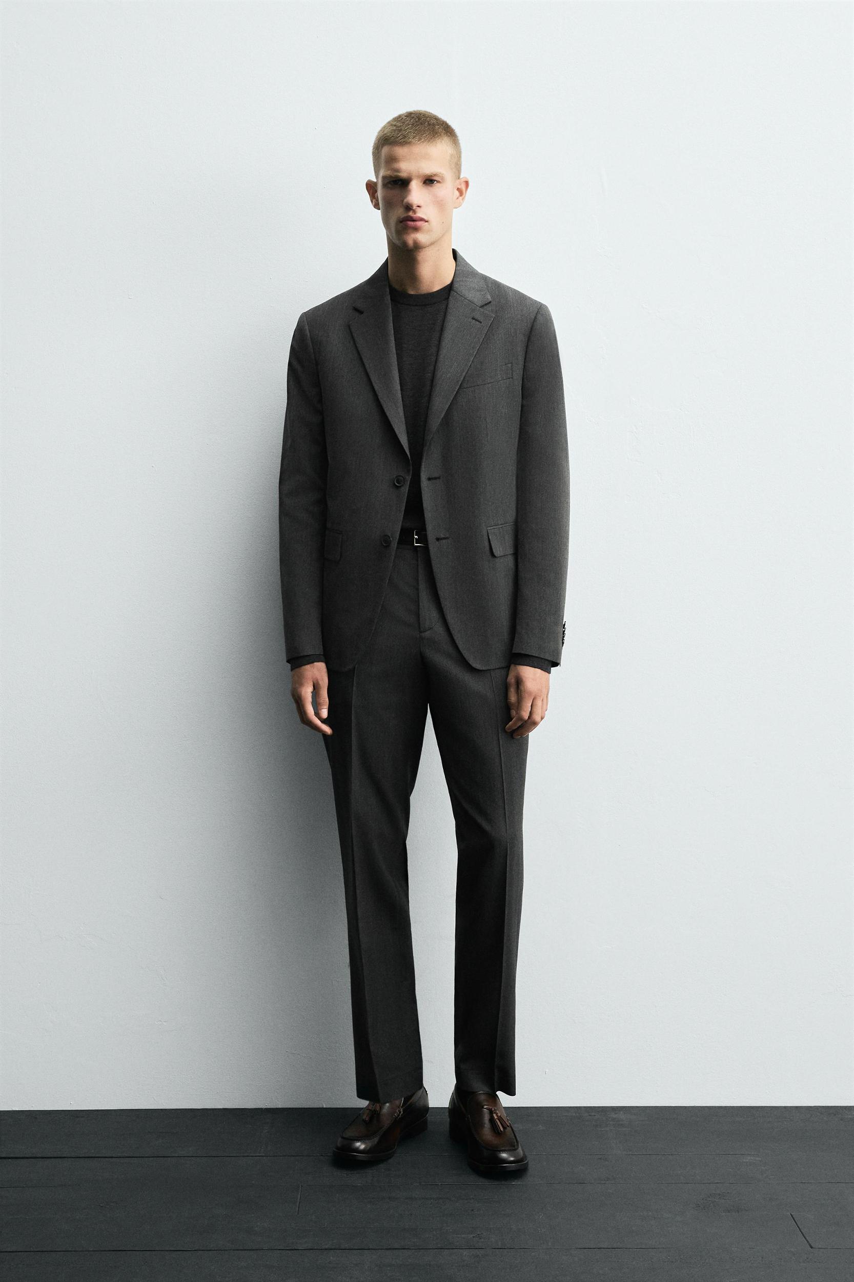 HERRINGBONE SUIT PANTS Product Image
