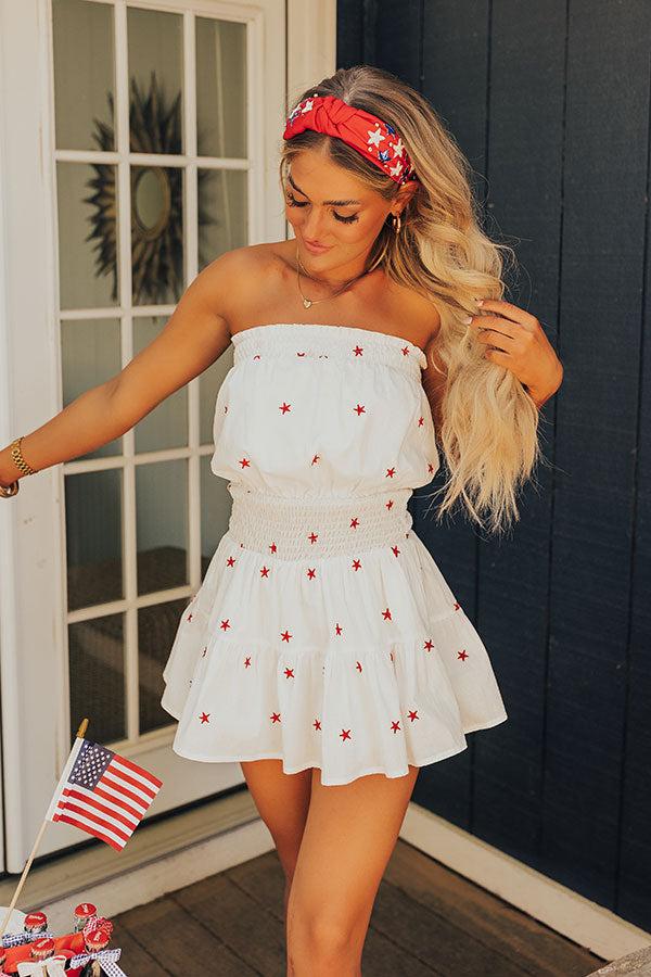 Stars and Sparklers Embroidered Romper Product Image