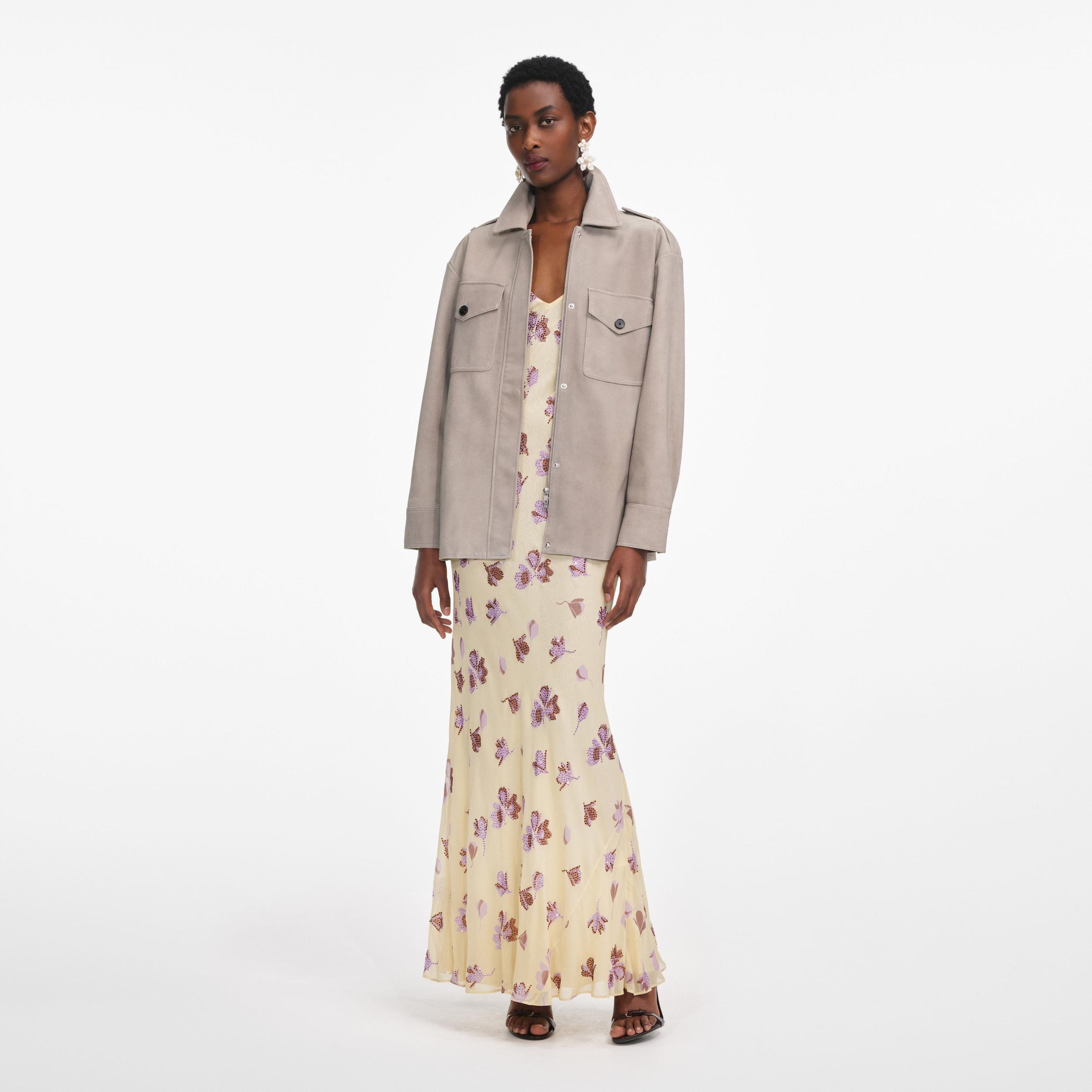 Grey Suede Jacket Product Image