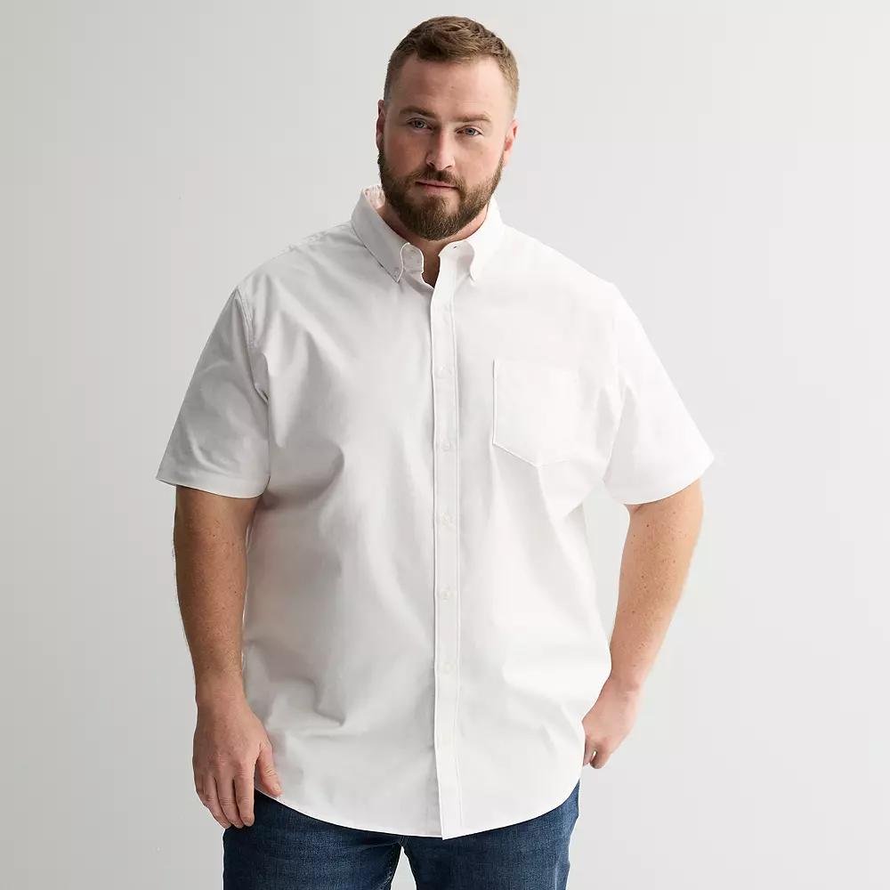 Big & Tall Sonoma Goods For Life® Short Sleeve Perfect Length Button Down Shirt, Men's,  Product Image