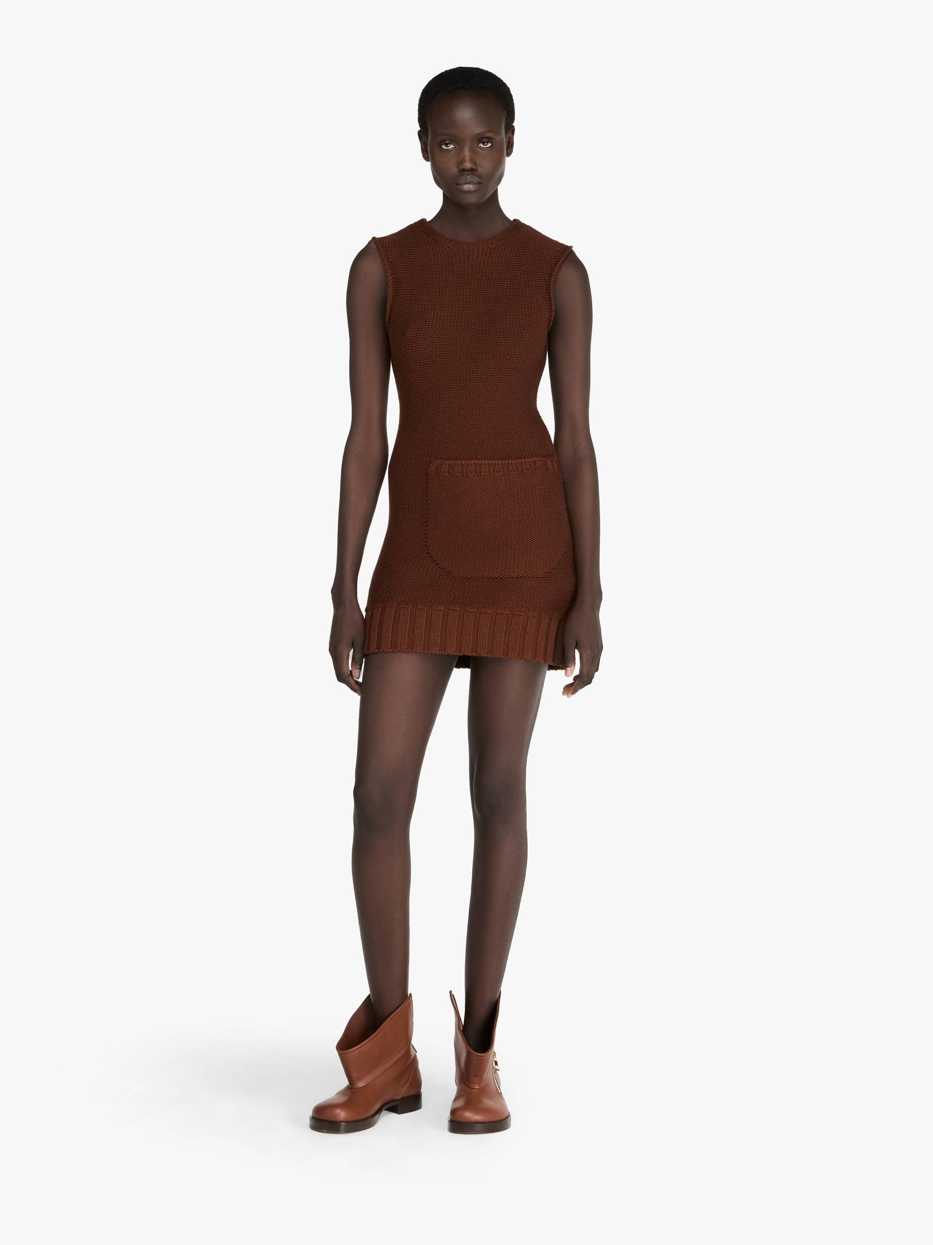 KNITTED MINI SHIFT DRESS Product Image