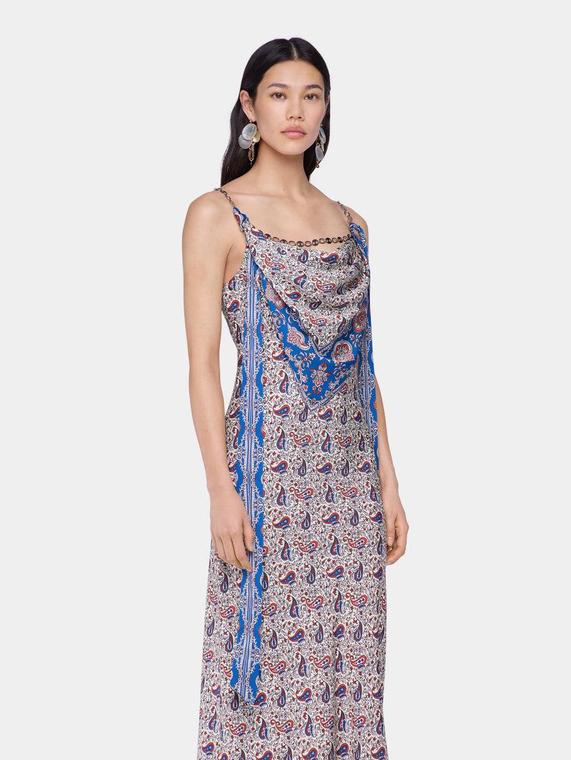 LONG DRESS IN PRINTED SATIN Product Image