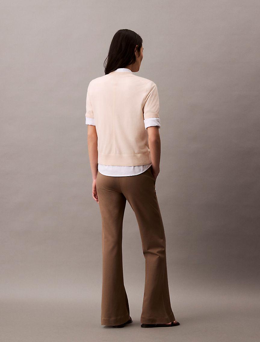 Ponte Flared Fit Pants Product Image