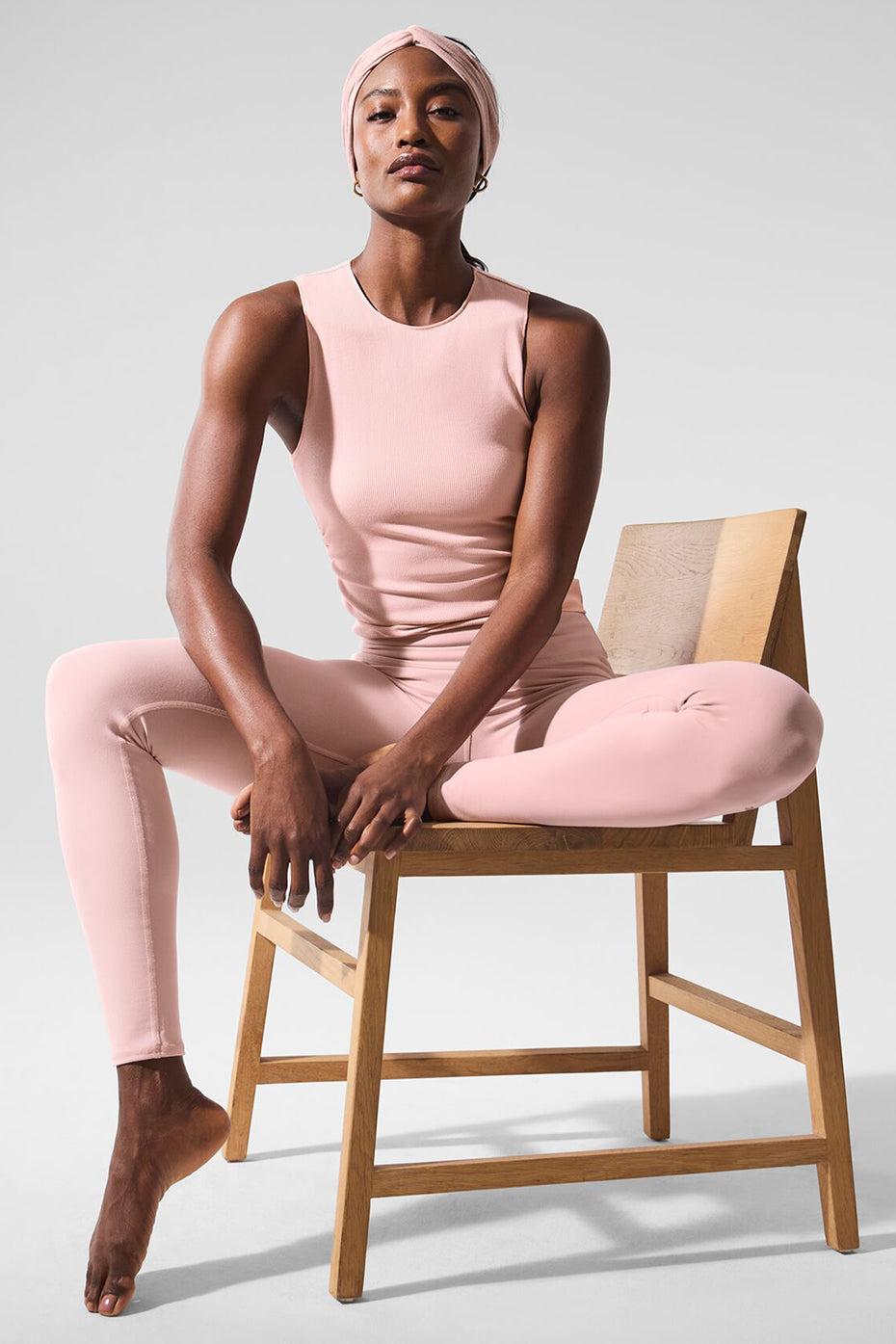 Ribbed En Pointe Tank - Pink Quartz Product Image