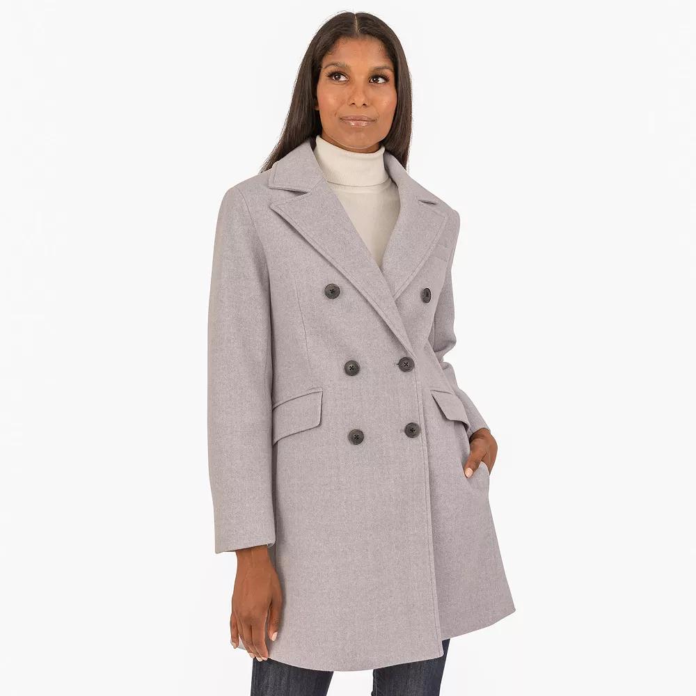 Women's Fleet Street Faux Wool Melange Coat,  Product Image