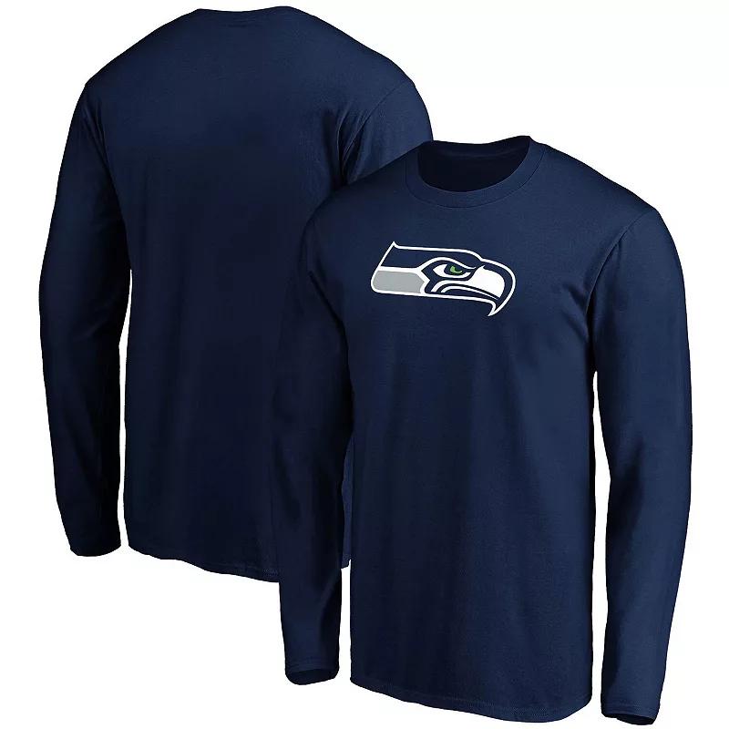 Men's Fanatics Branded College Navy Seattle Seahawks Big & Tall Primary Team Logo Long Sleeve T-Shirt, Size: 1XB, Blue Product Image