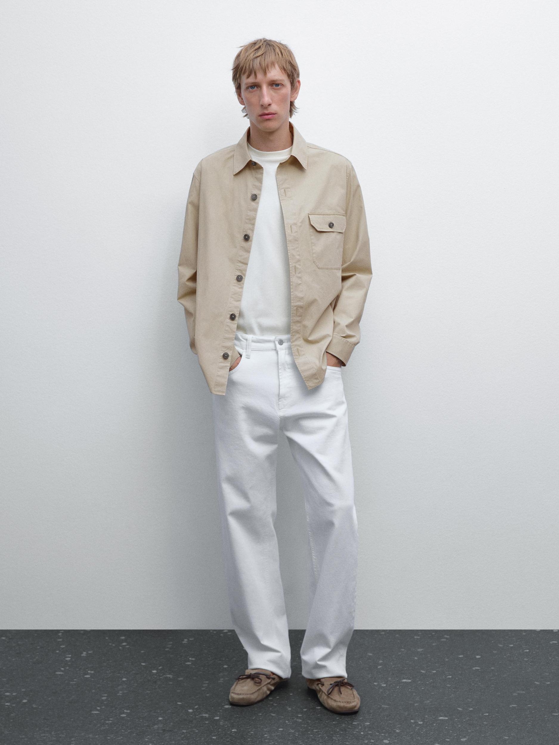 100% cotton overshirt with pocket Product Image