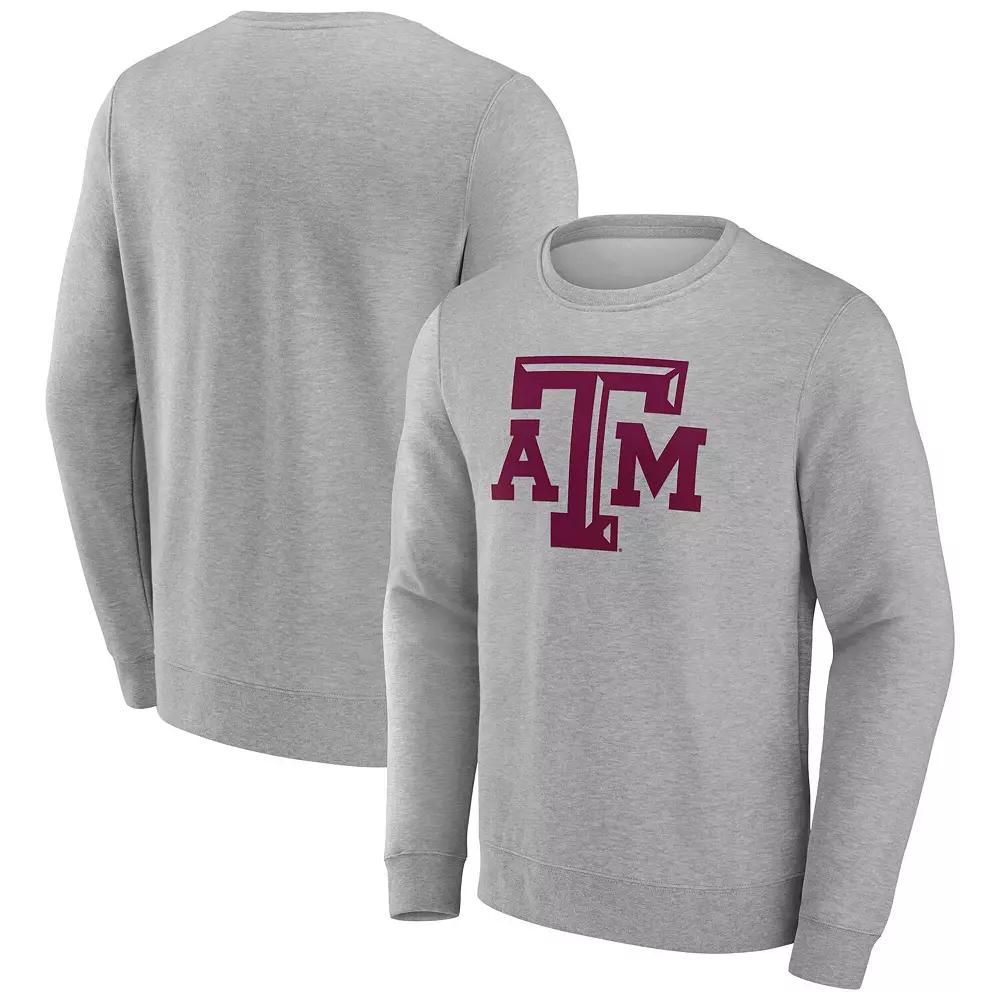 Men's Fanatics Gray Texas A&M Aggies Fleece Pullover Sweatshirt,  Product Image