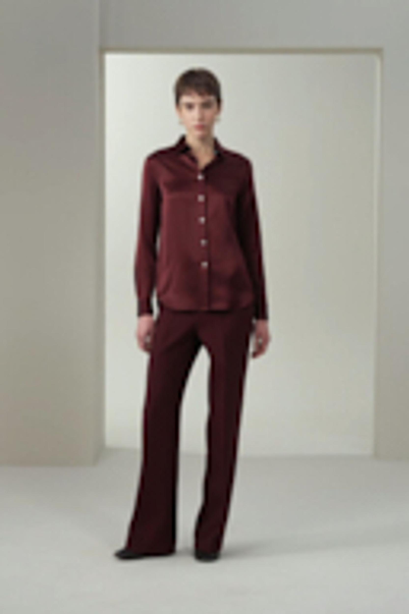 LILYSILK Silk Blouse Women - Burgundy 100% Silk - Versatile for All Occasions Tops S Product Image