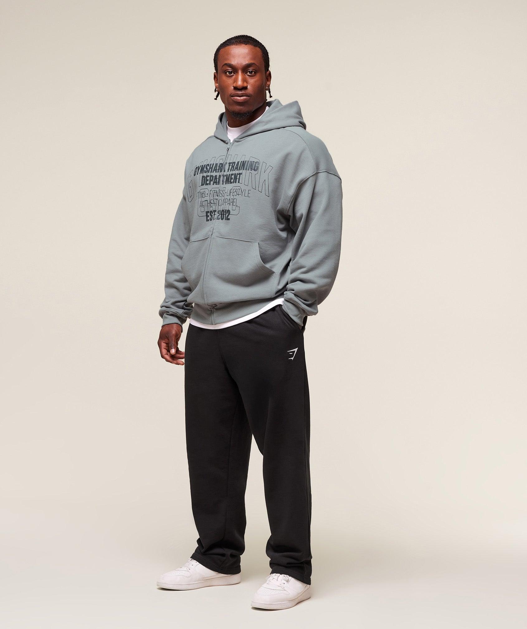 Gymshark Authentic Apparel Zip Up Hoodie - Smokey Grey Male Product Image