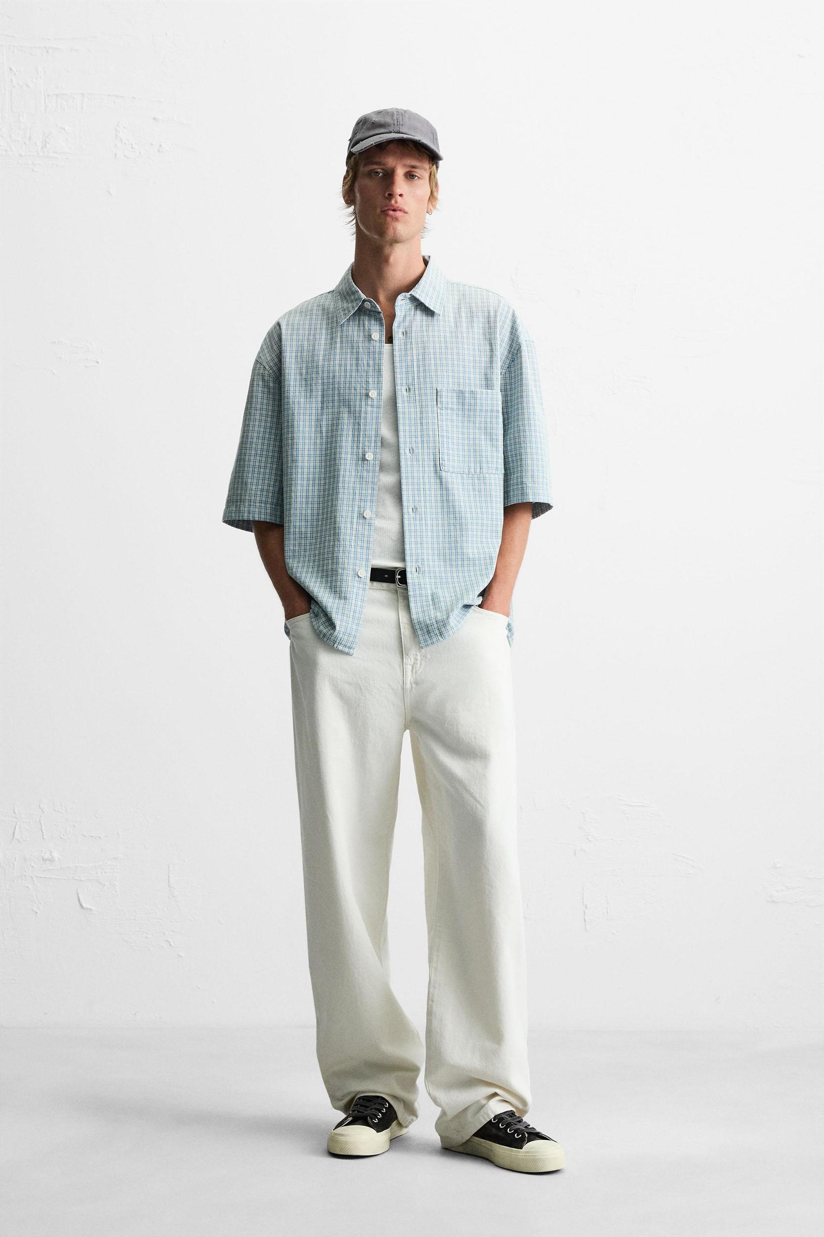 RELAXED FIT PLAID SHIRT Product Image