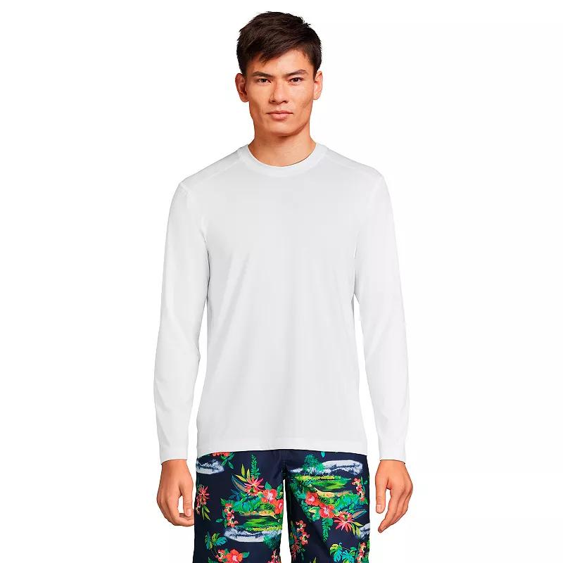 Big & Tall Lands' End SPF Long Sleeve Tee, Men's, Size: Medium Tall, Deep  Blue Product Image