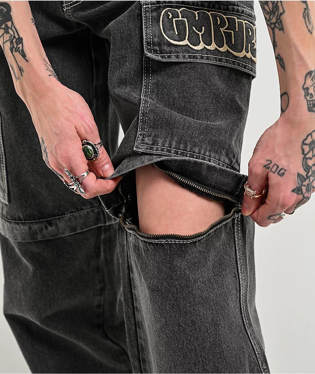 Empyre Tori Charcoal Zip Off Cargo Skate Jeans Product Image
