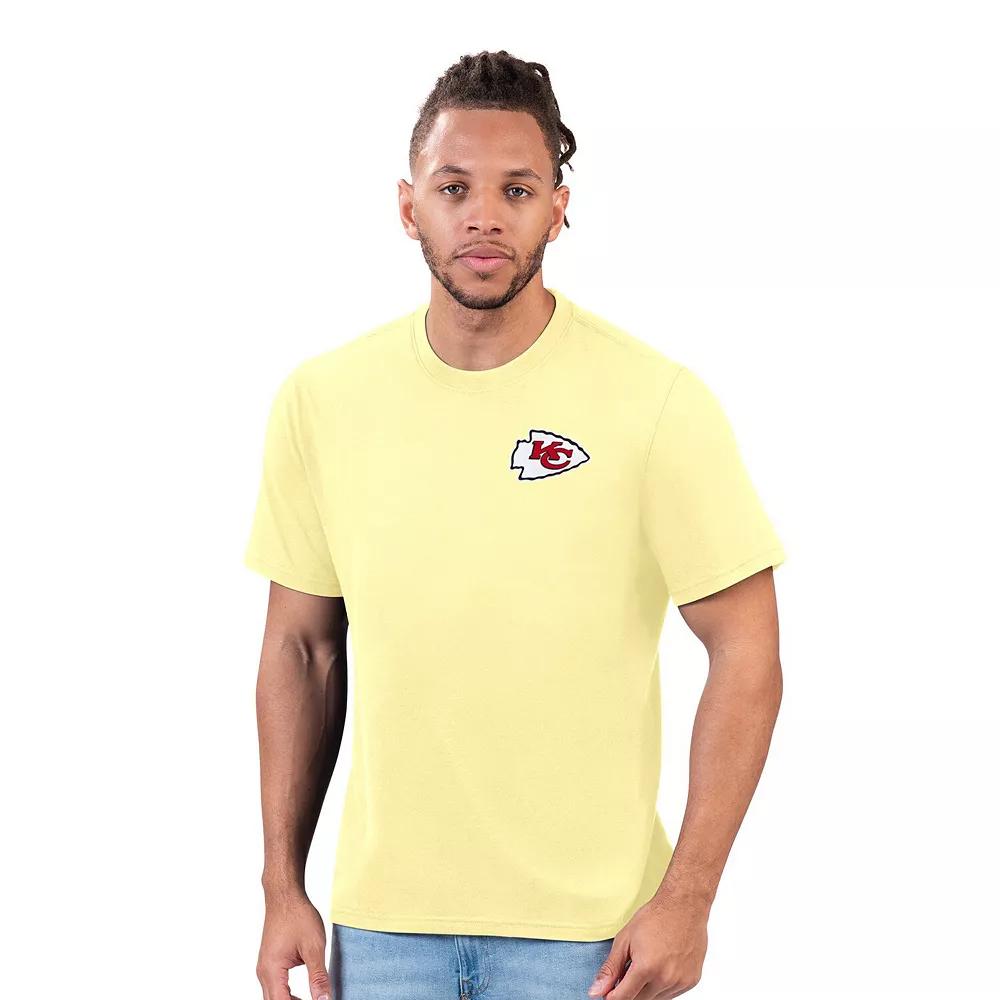 Men's Margaritaville  Yellow Kansas City Chiefs Sunday Vibes T-Shirt, Size: Large Product Image