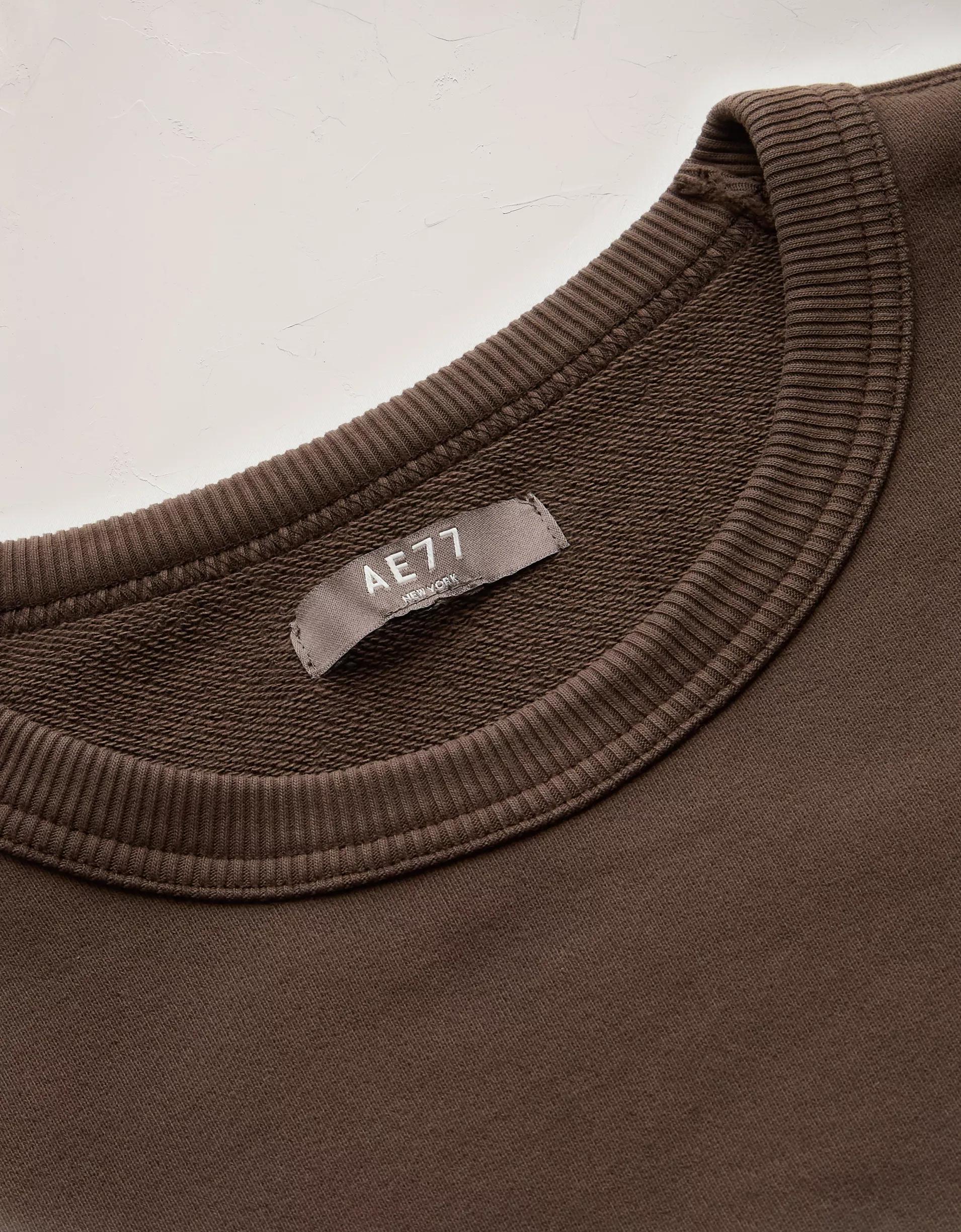 AE77 Premium Relaxed Cropped Sweatshirt Product Image
