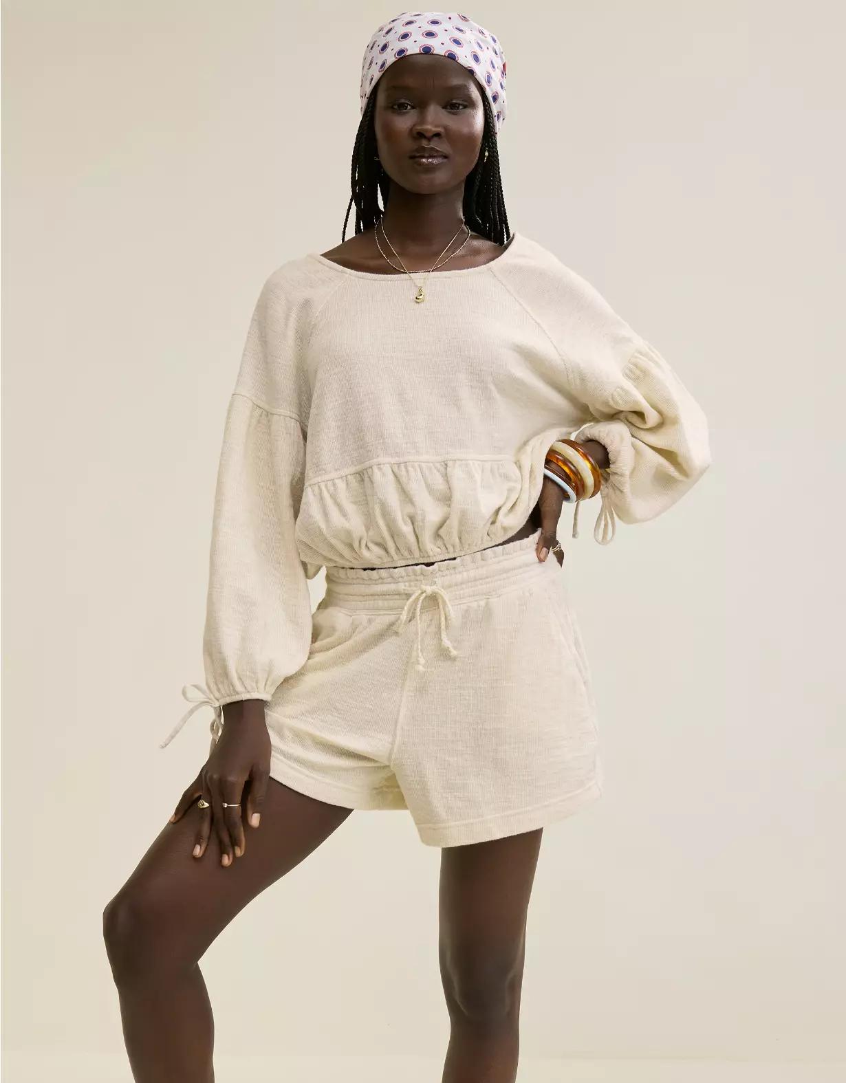 Aerie Endless Summer Cropped Sweatshirt Product Image