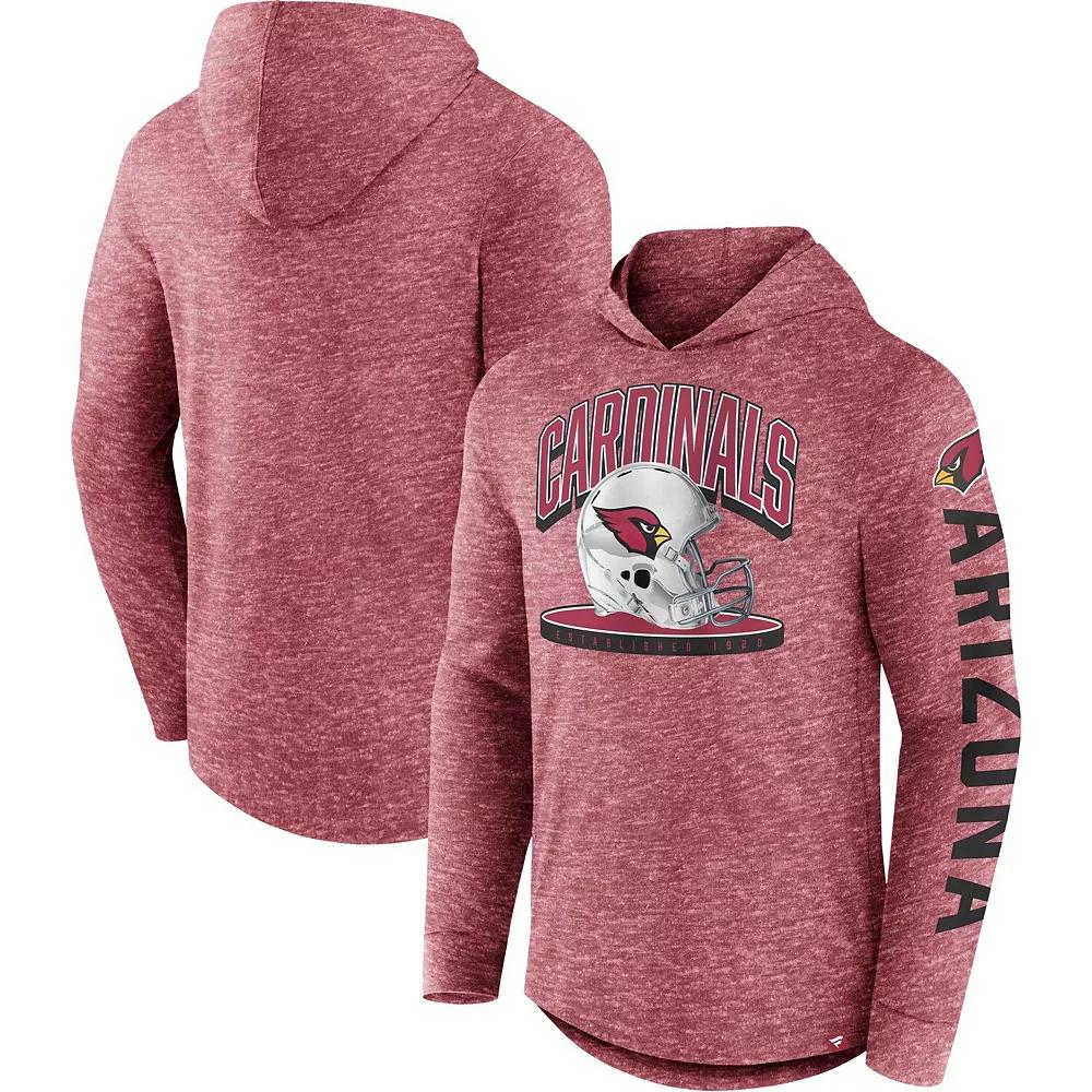 Men's Fanatics Branded Cardinal Arizona Cardinals Helmet Platform Long Sleeve Hoodie T-Shirt, Size: 4XL, Red Product Image