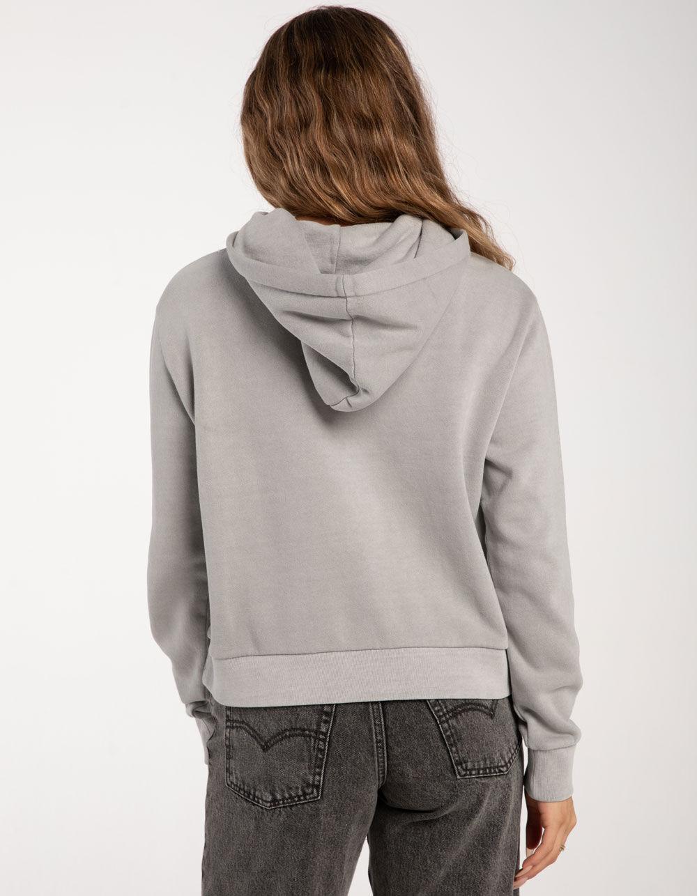 FULL TILT Portland Womens Crop Hoodie - GRAY Product Image