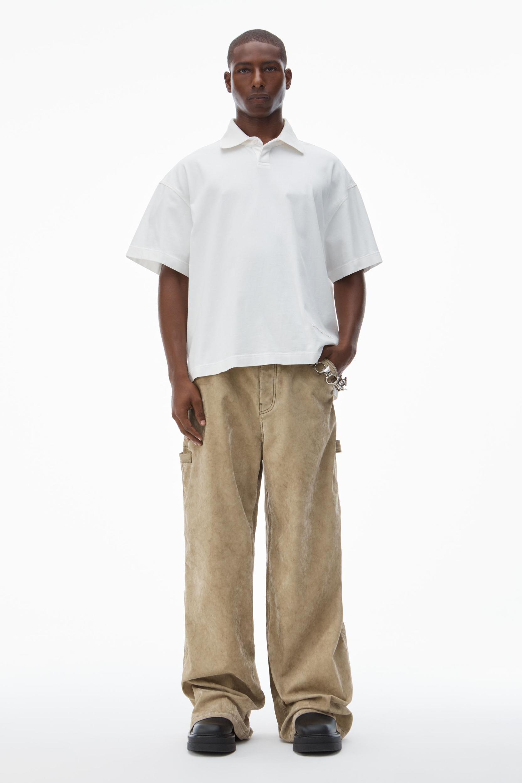 Men's Short-sleeve Polo Tee In Cotton Jersey Product Image