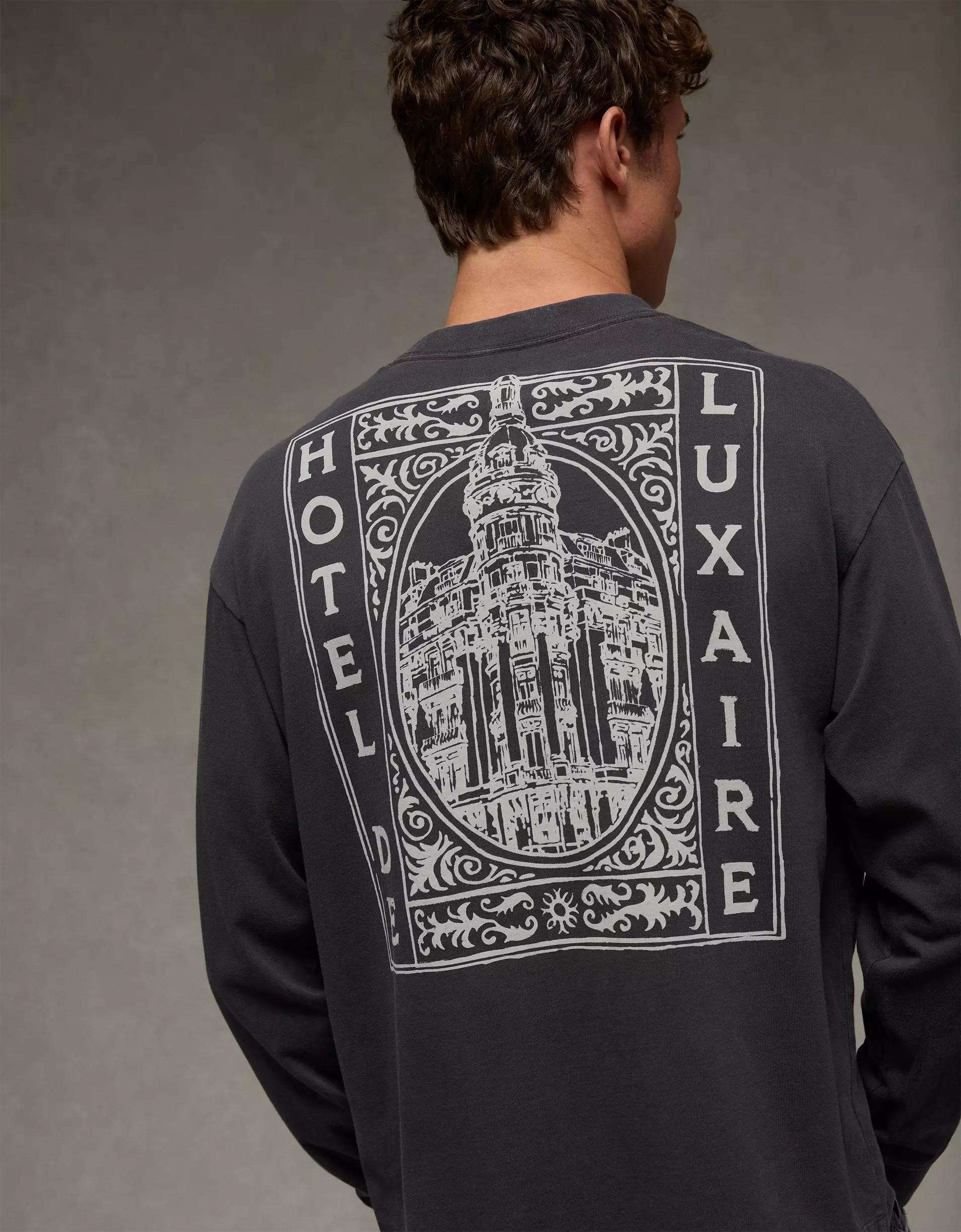 AE Boxy Long Sleeve Graphic T-Shirt Product Image